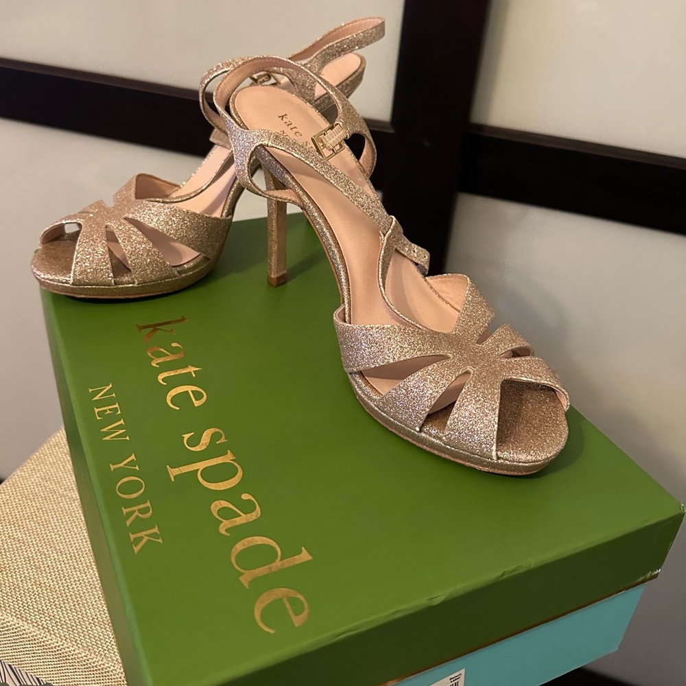 Kate Spade NY glitter dress sandals. Sz 8.5